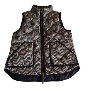 J. Crew Down Vest Chevron Womens Medium
